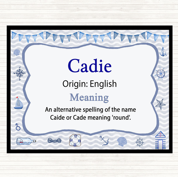Cadie Name Meaning Dinner Table Placemat Nautical