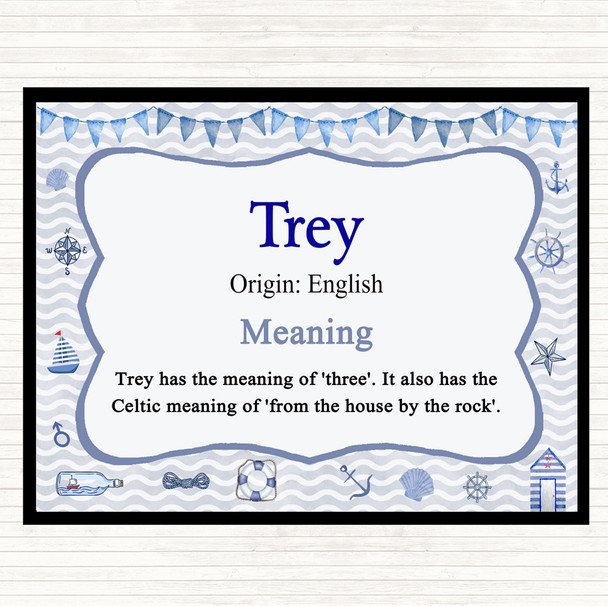 Trey Name Meaning Dinner Table Placemat Nautical