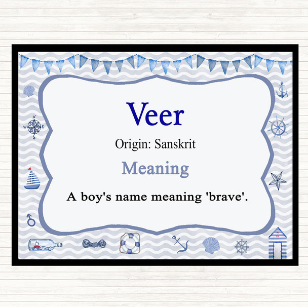 Veer Name Meaning Dinner Table Placemat Nautical