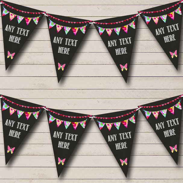 Bright Chalk Style Personalised Wedding Bunting