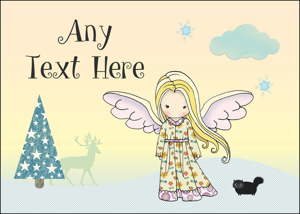 Angel Blond Hair Christmas Personalised Printed Certificate