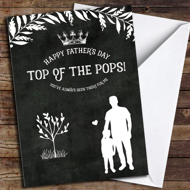 Chalk Top Of The Pops From Your Little Boy Personalised Father's Day Card