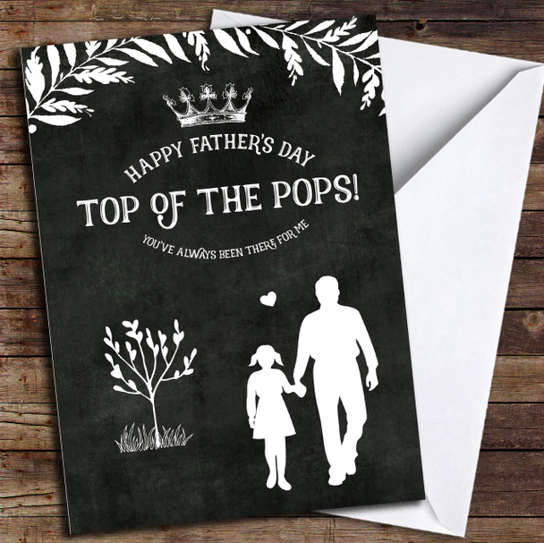 Chalk Top Of The Pops Personalised Father's Day Card