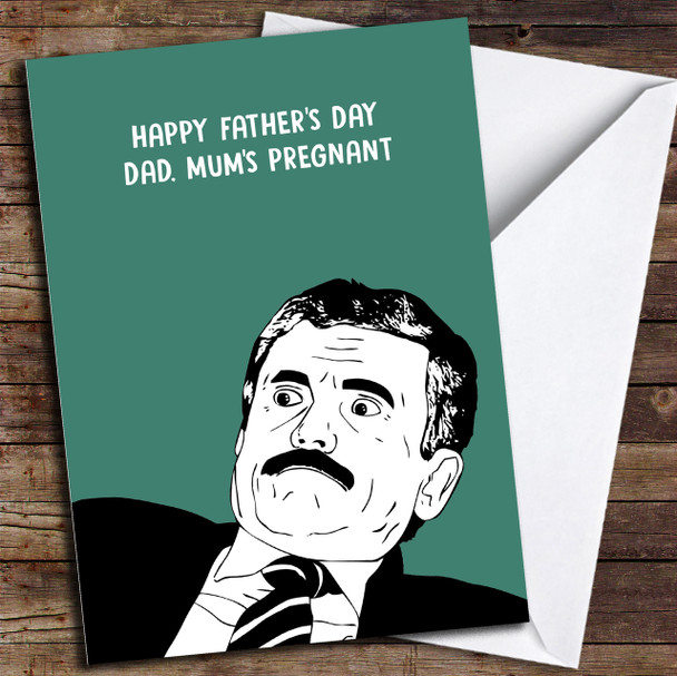 Funny Mums Pregnant Personalised Father's Day Card