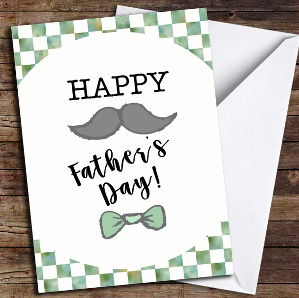 Moustache & Bow Father's Day Personalised Father's Day Card