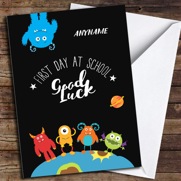 Alien Planet 2 Personalised Good Luck Card