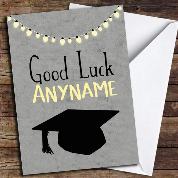 Pretty Lights Good Luck Personalised Good Luck Card