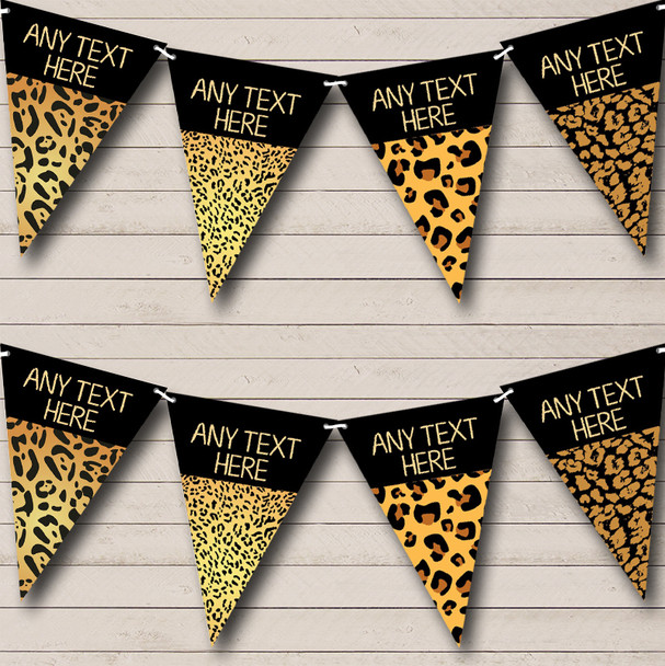 Animal Print Leopard Cheetah Personalised Birthday Party Bunting