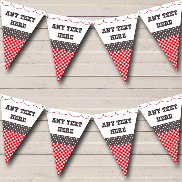 BBQ Grill Fete Country Personalised Birthday Party Bunting