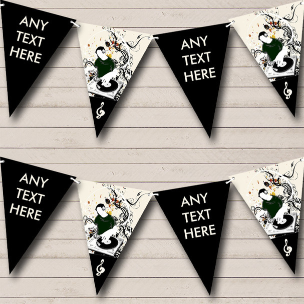 Disco Night Fever 60's 70's 80's DJ Personalised Birthday Party Bunting