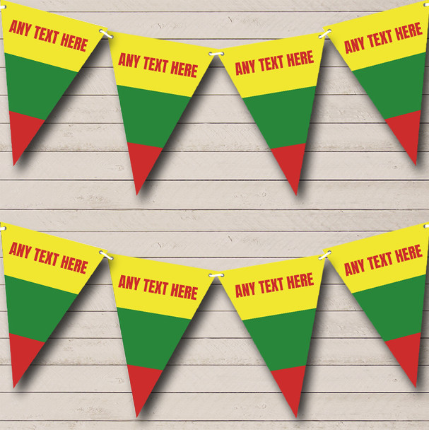 Lithuanian Flag Lithuania Personalised Birthday Party Bunting