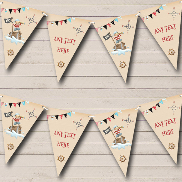 Lookout Pirate Personalised Childrens Party Bunting