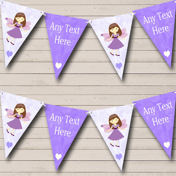 Marble Purple Fairy Personalised Baby Shower Bunting