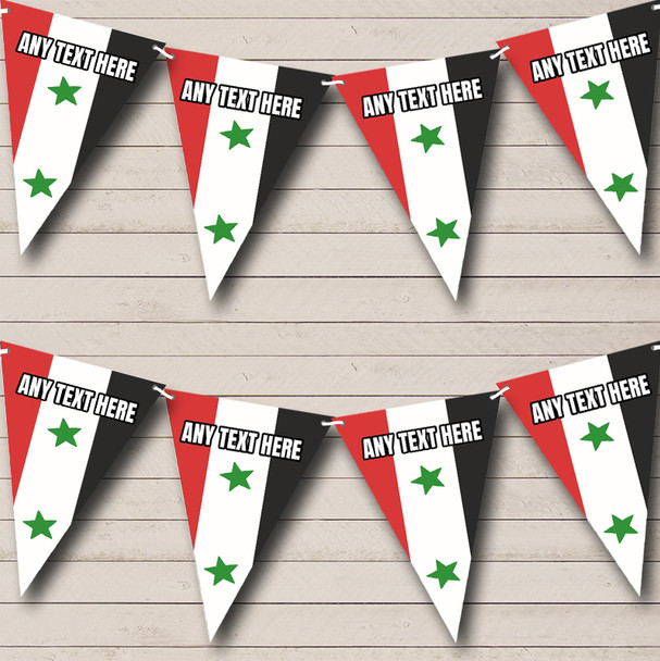 Syrian Flag Syria Personalised Birthday Party Bunting