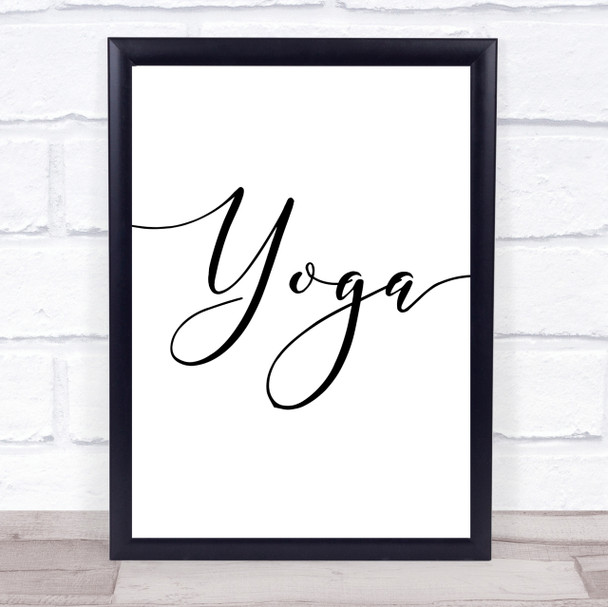 Swirly Yoga Quote Wall Art Print