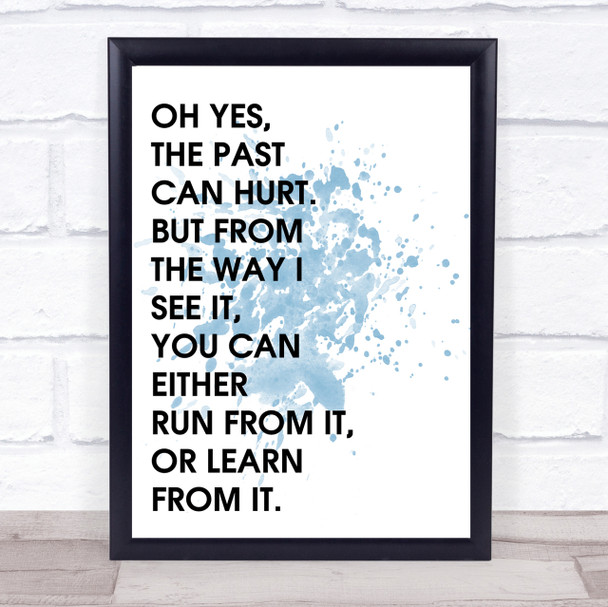 Blue Lion King The Past Can Hurt Quote Wall Art Print