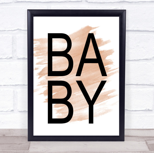 Watercolour Baby Quote Print