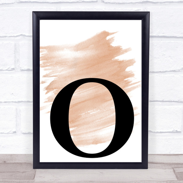 Watercolour Initial Letter O Quote Print