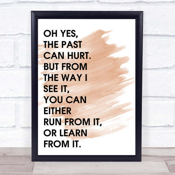 Watercolour Lion King The Past Can Hurt Quote Print