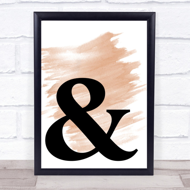 Watercolour Ampersand Corner & And Quote Print