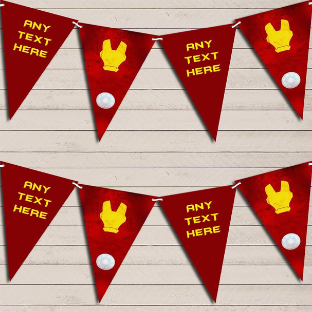 Superhero Iron Man Children's Birthday Bunting Garland Party Banner