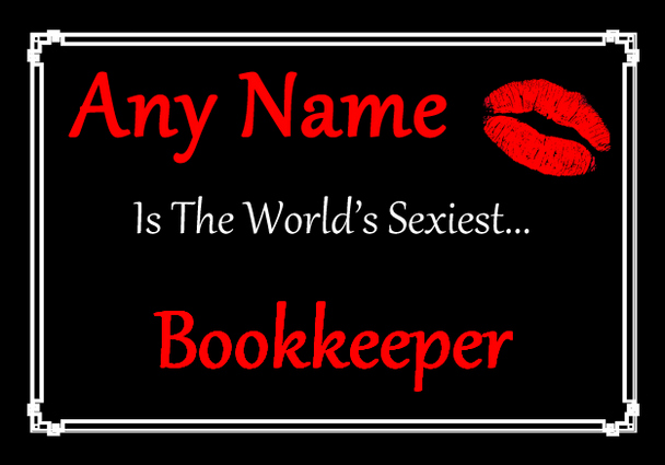 Bookkeeper Personalised World's Sexiest Certificate