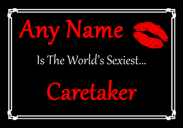 Caretaker Personalised World's Sexiest Certificate