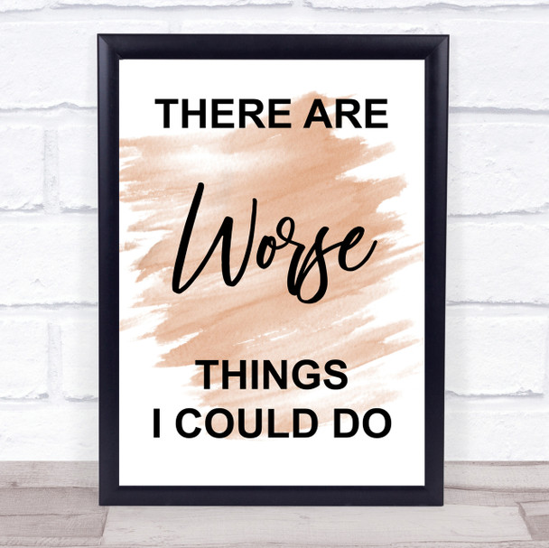 Watercolour Grease There Are Worse Things I Could Do Rizzo Lyric Quote Print