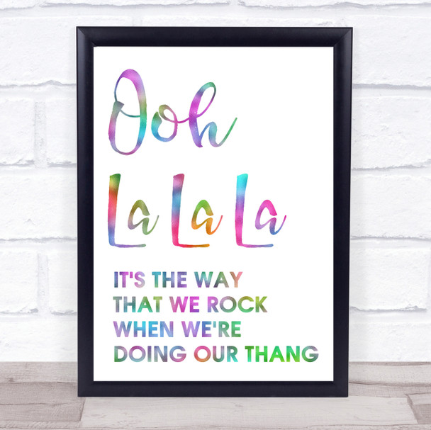 Rainbow The Fugees Ooh La La La Song Lyric Quote Print