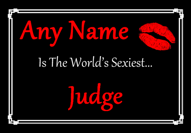 Judge Personalised World's Sexiest Certificate