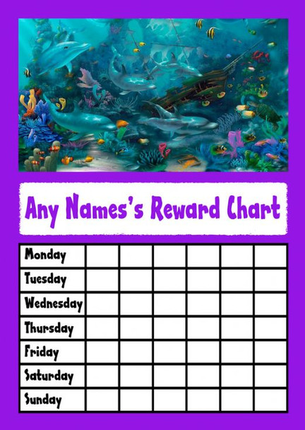 Dolphin Under The Sea Star Sticker Reward Chart