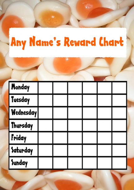 Fried Egg Sweets Star Sticker Reward Chart