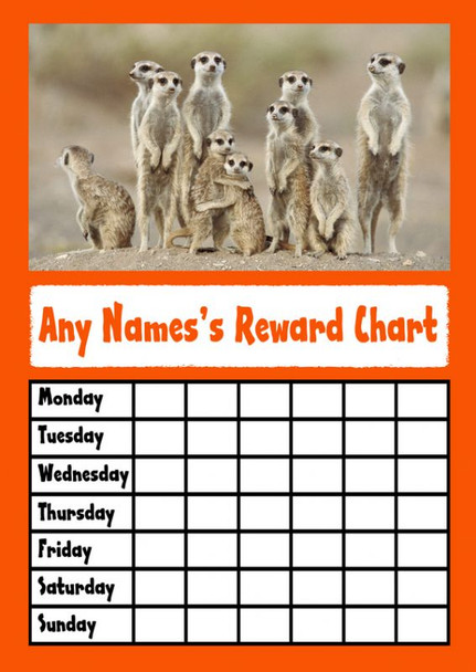 Funny Meerkats Star Sticker Reward Chart