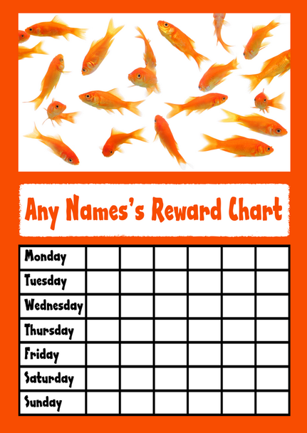 Gold Fish Star Sticker Reward Chart