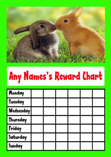 Kissing Rabbits Star Sticker Reward Chart