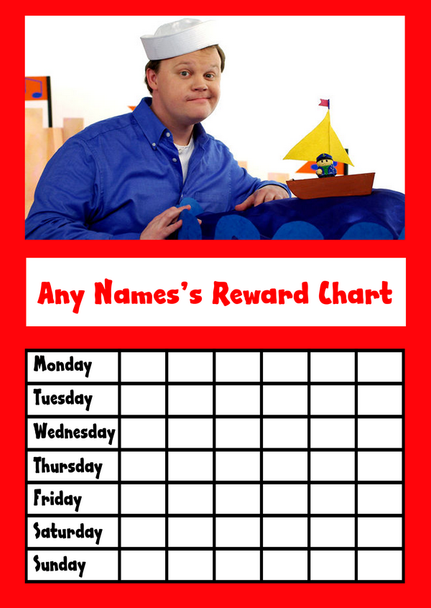 Red Mr Tumble Star Sticker Reward Chart