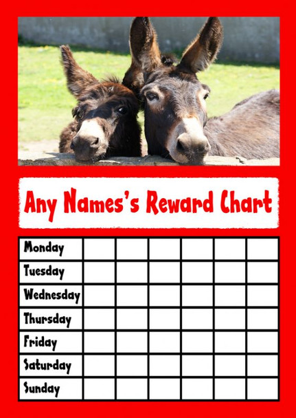 Two Cheeky Donkey's Star Sticker Reward Chart