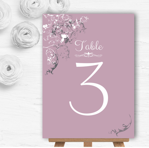 Lilac Vintage Shabby Chic Pattern Personalised Wedding Table Number Name Cards