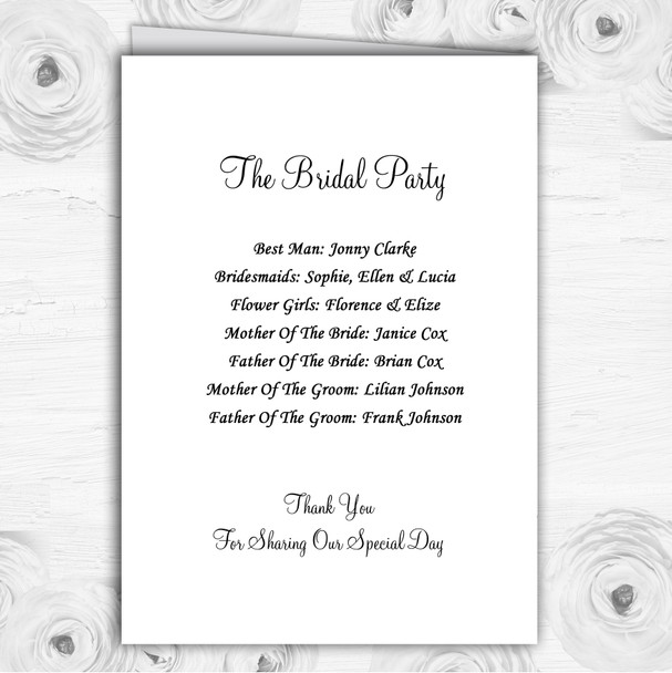 Classy White And Silver Rings Personalised Wedding Double Cover Order Of Service