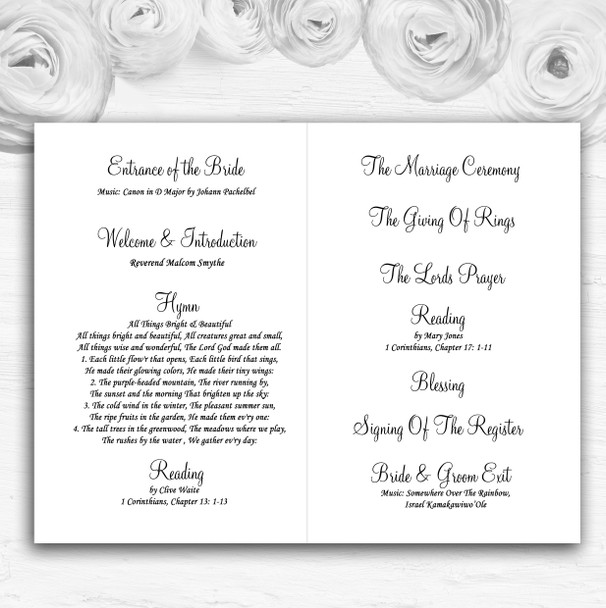 View Of A Cyprus Beach Abroad Personalised Wedding Double Cover Order Of Service