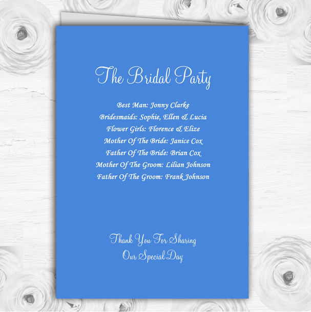 Palm Tree Beach Abroad Personalised Wedding Double Sided Cover Order Of Service