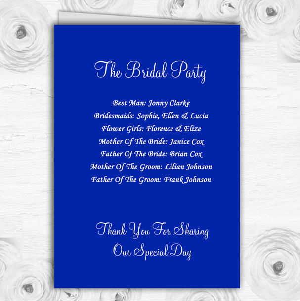 Italy Sorrento Abroad Personalised Wedding Double Sided Cover Order Of Service