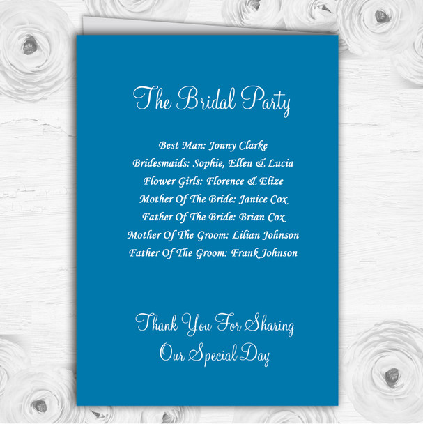 Cyprus Beach Abroad Personalised Wedding Double Sided Cover Order Of Service