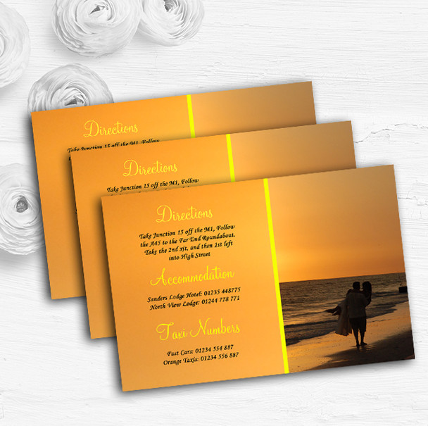 Romantic Beach Groom & Bride Personalised Wedding Guest Information Cards