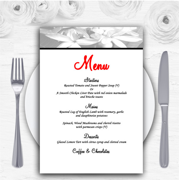 Grey Lily Personalised Wedding Menu Cards