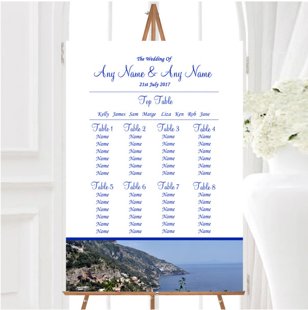 Italy Sorrento Abroad Personalised Wedding Seating Table Plan