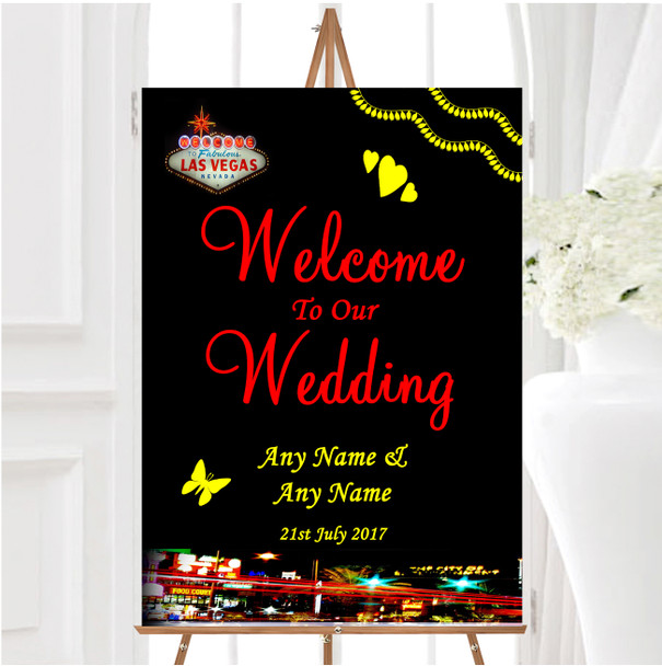 Las Vegas Strip Personalised Any Wording Welcome To Our Wedding Sign