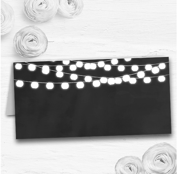Chalk Style and Lights Watercolour Wedding Table Seating Name Place Cards