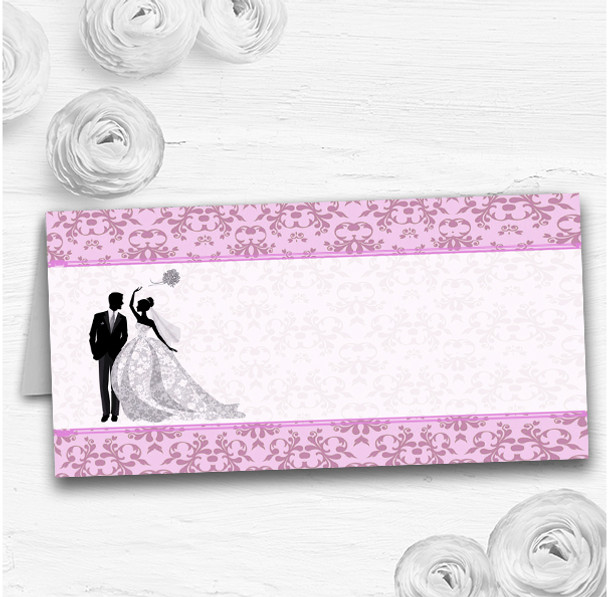 Pink Classic Vintage Wedding Table Seating Name Place Cards