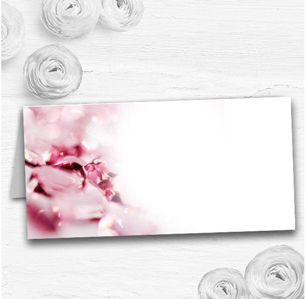 Pink Crystal Diamond Wedding Table Seating Name Place Cards